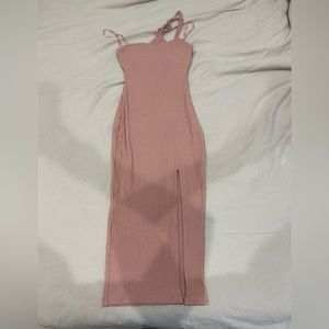 Hello Molly size small pink midi dress with slit
